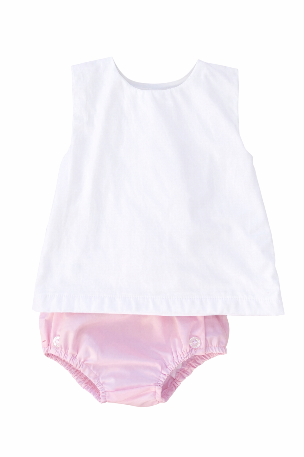 Pink and white diaper set