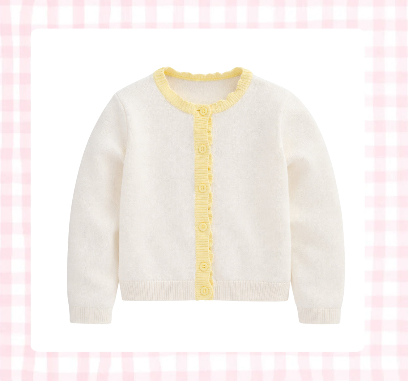 Scallop cardigan sweater