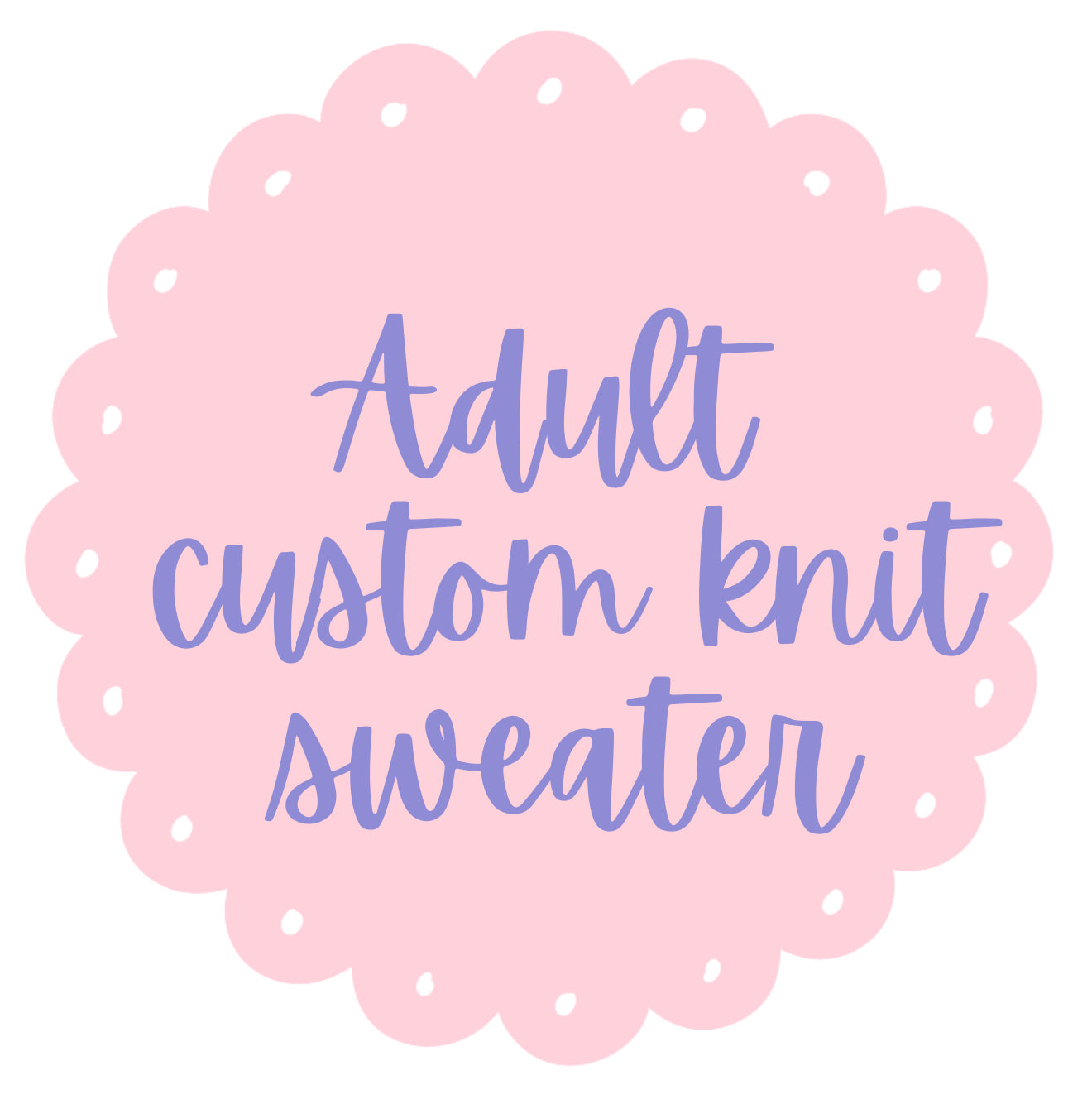 ADULT Custom name knit sweater