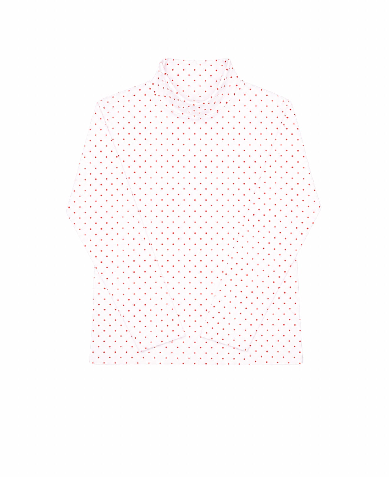 Red bitty dot turtleneck