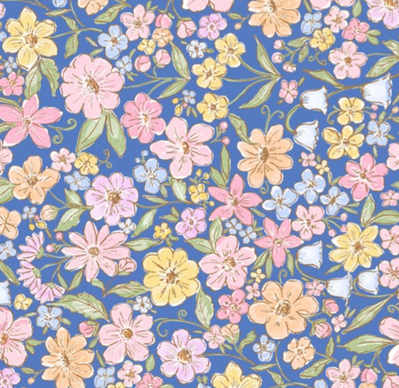 Dark blue floral leggings