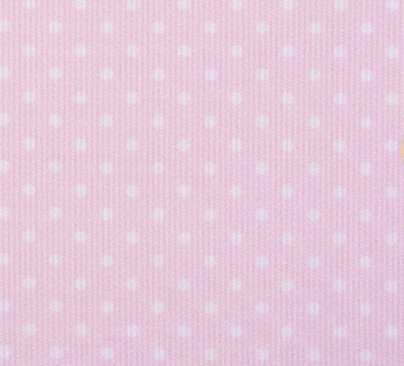 1 meter of pink with white bitty dot fabric