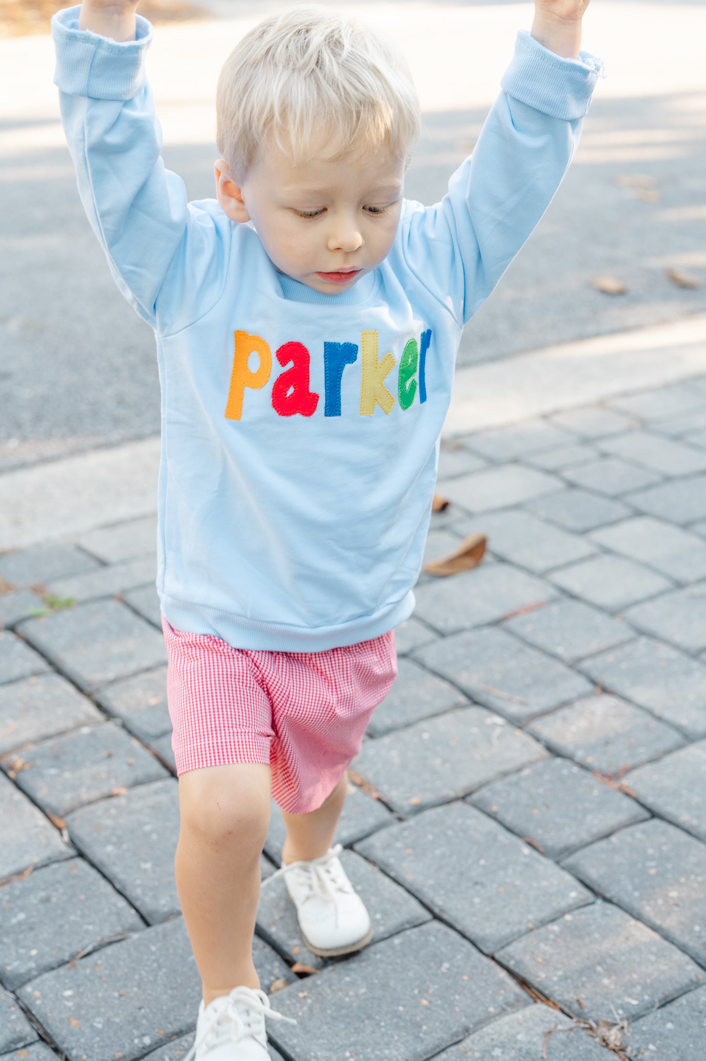 Boys name appliqué sweater