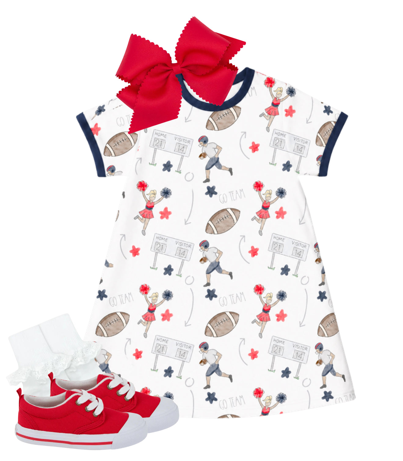 Go Team knit cotton dress