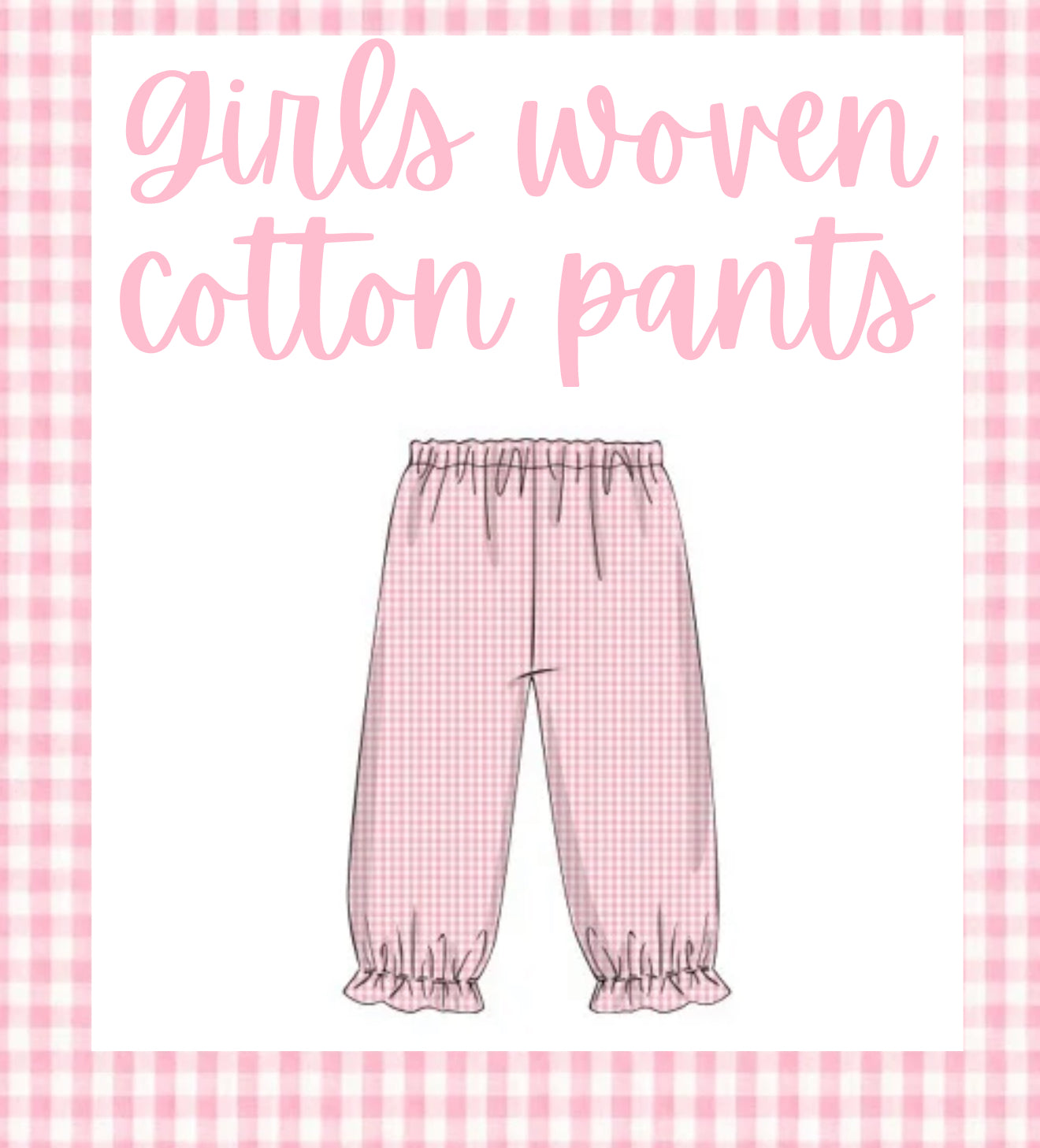 Girls Woven cotton pants