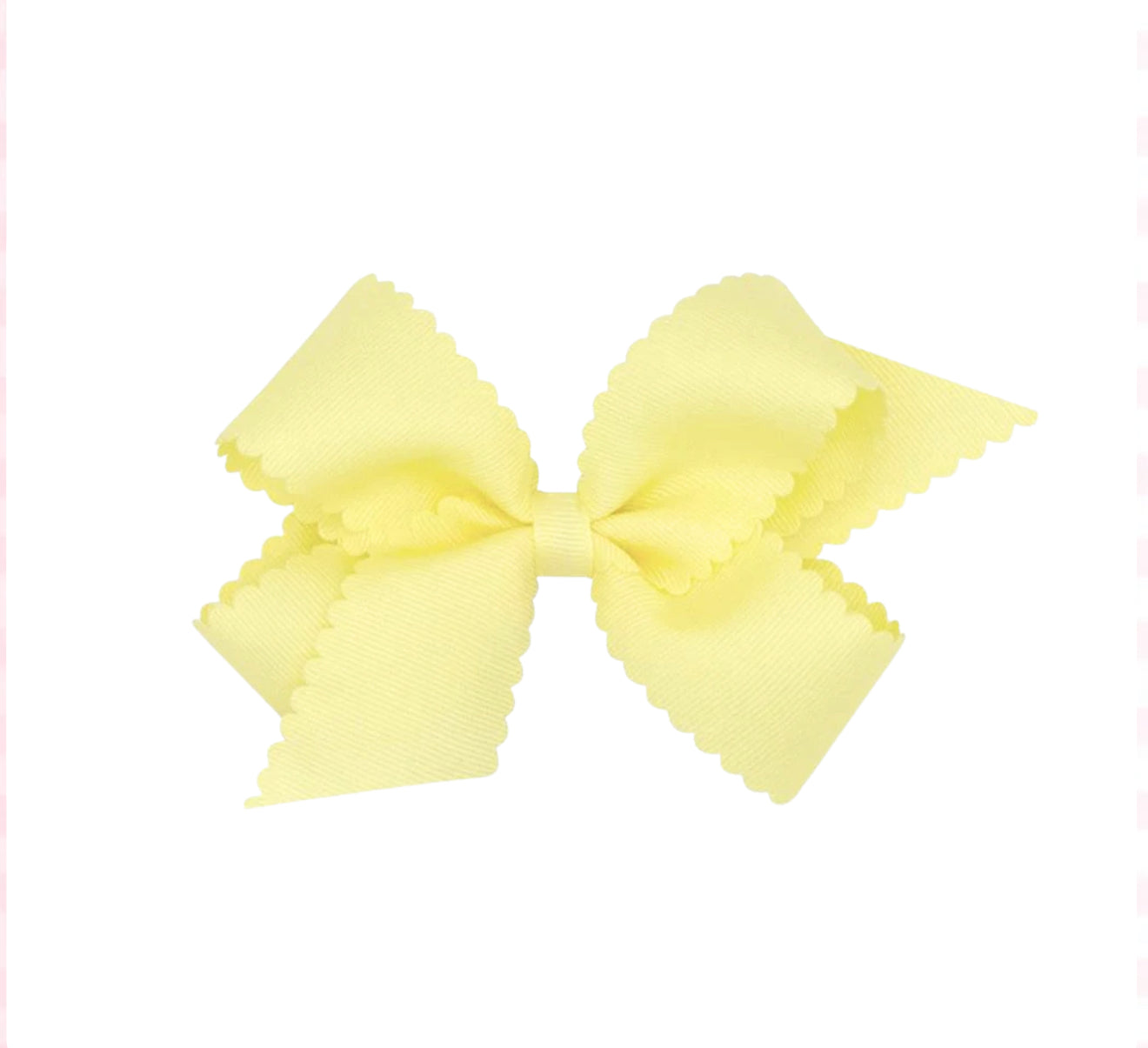 Yellow 6” bow with scallops