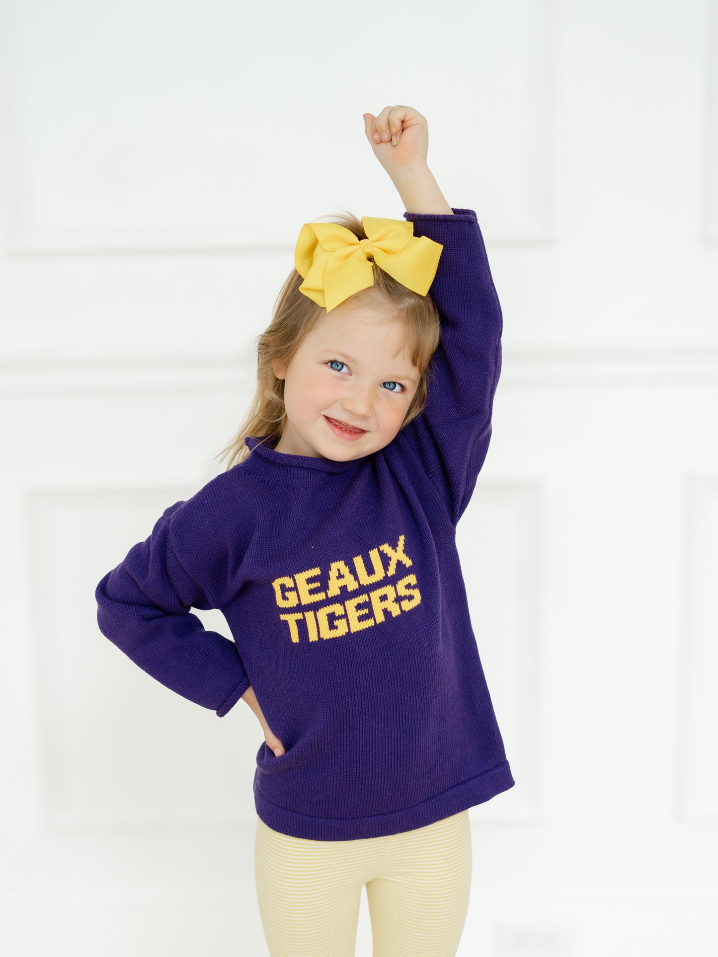 Geaux tigers knit sweater