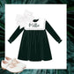 Green velvet dress