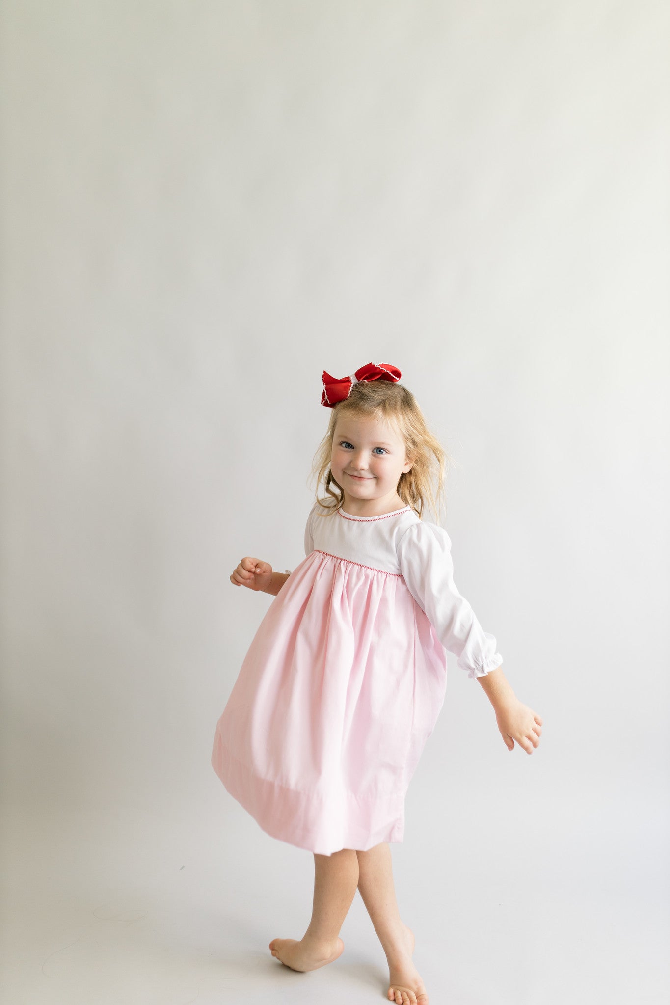 Pink and red dress