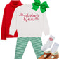 PREORDER green and white stripe leggings