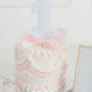 Birthday number embroidered cake topper