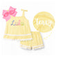 Yellow Terry Ric Rac set