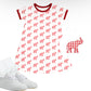 Elephant knit cotton dress