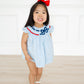 Patriotic bow smock set