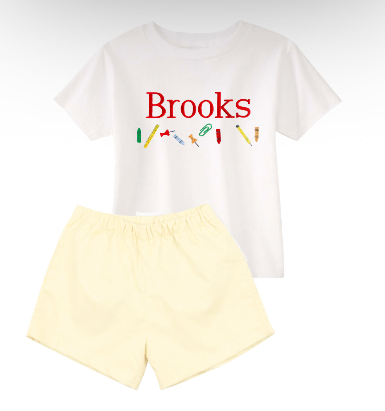 Boys back to school custom shirt set