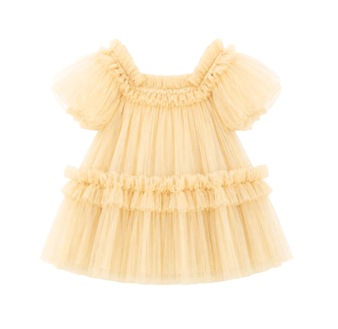 Gold tulle dress