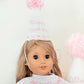 Flowers and bows custom DOLL birthday hat