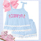 Blue Terry Ric Rac set