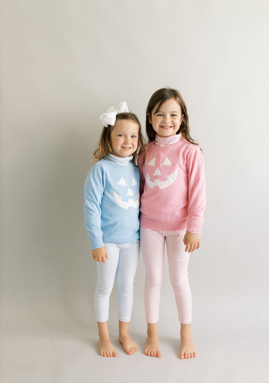 Pumpkin appliqué sweater