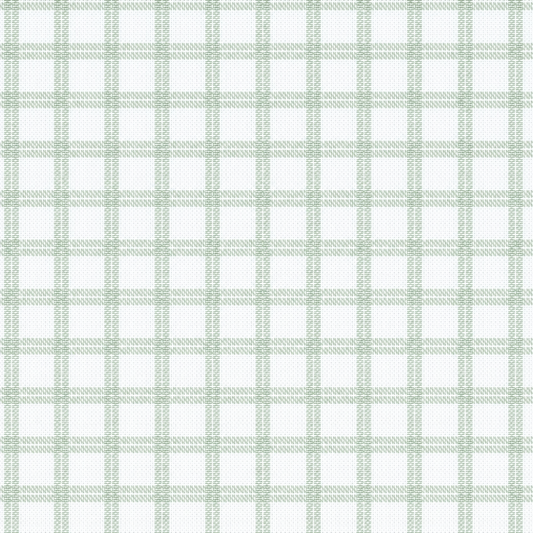 1 meter fabric green windowpane