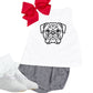 Black gingham diaper set