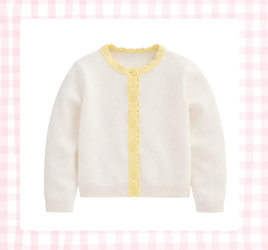 Scallop cardigan sweater