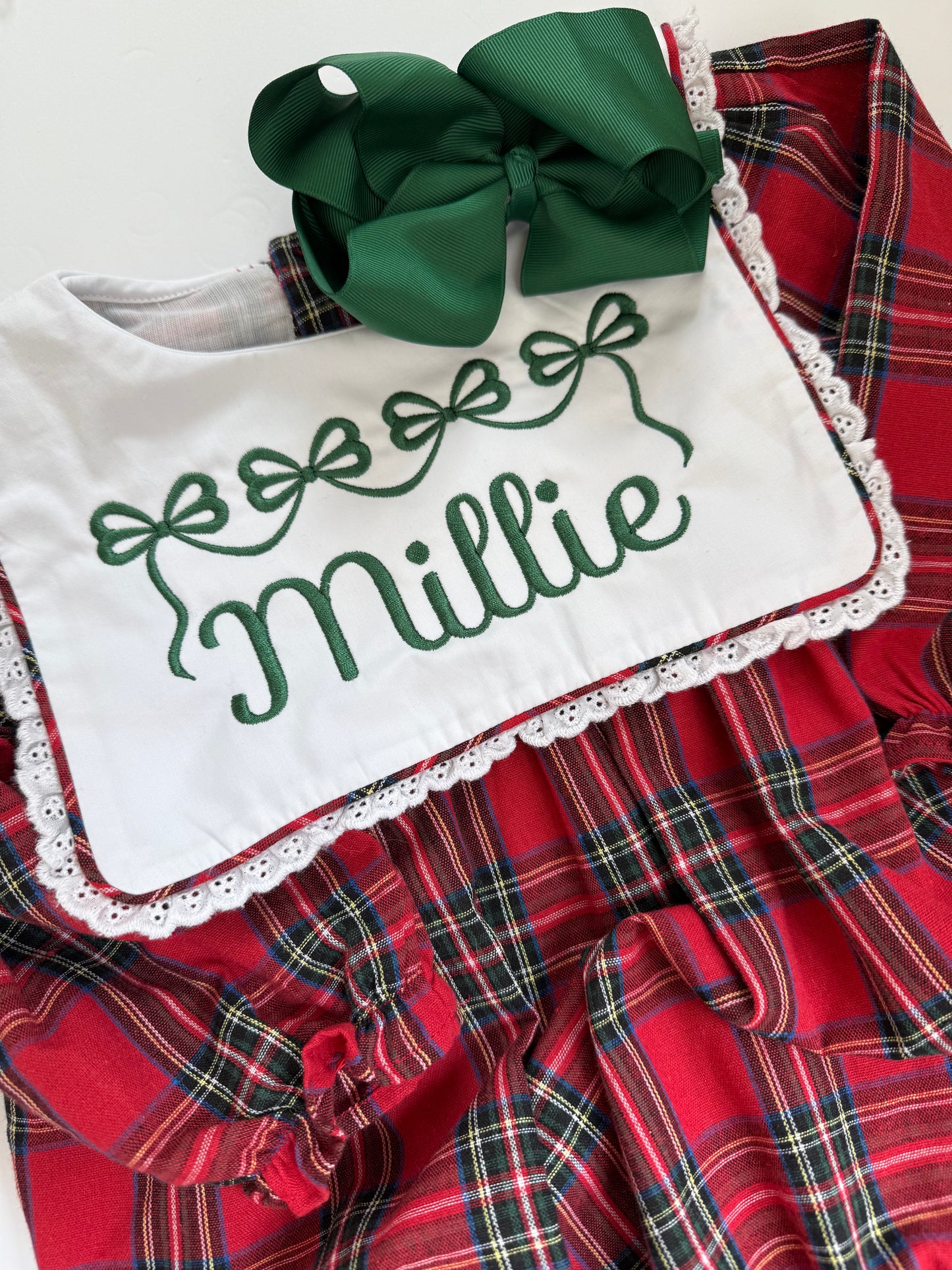 Plaid girls  Christmas bubble