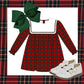Girls Christmas plaid dress