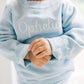 Blue SCALLOP organic cotton knit set
