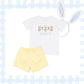 Boys cotton shirt and yellow shorts set