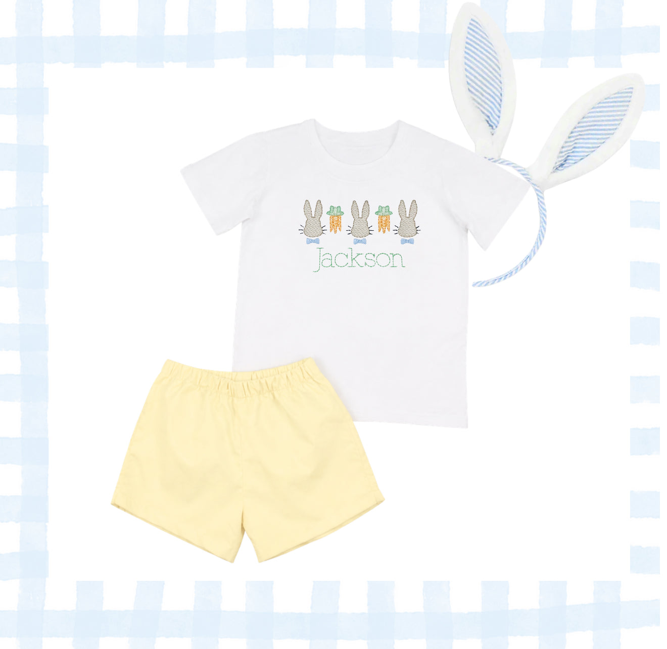 Boys cotton shirt and yellow shorts set