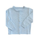Blue roll neck cardigan sweater
