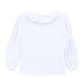 White long sleeve sheer top