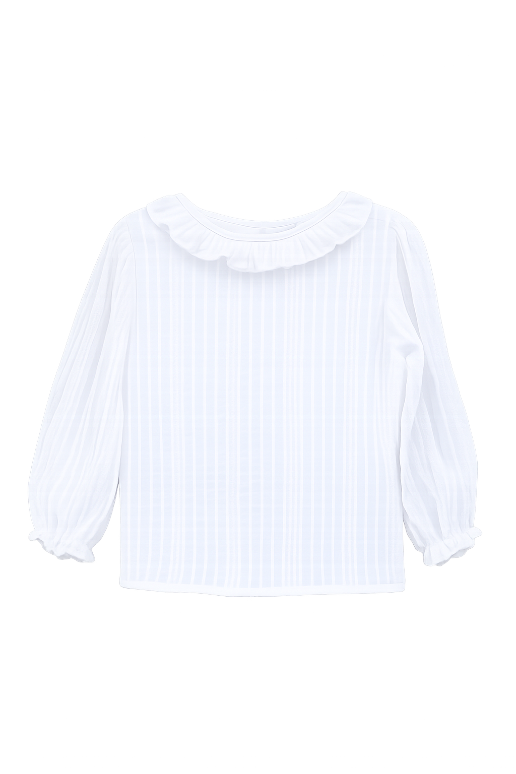 White long sleeve sheer top