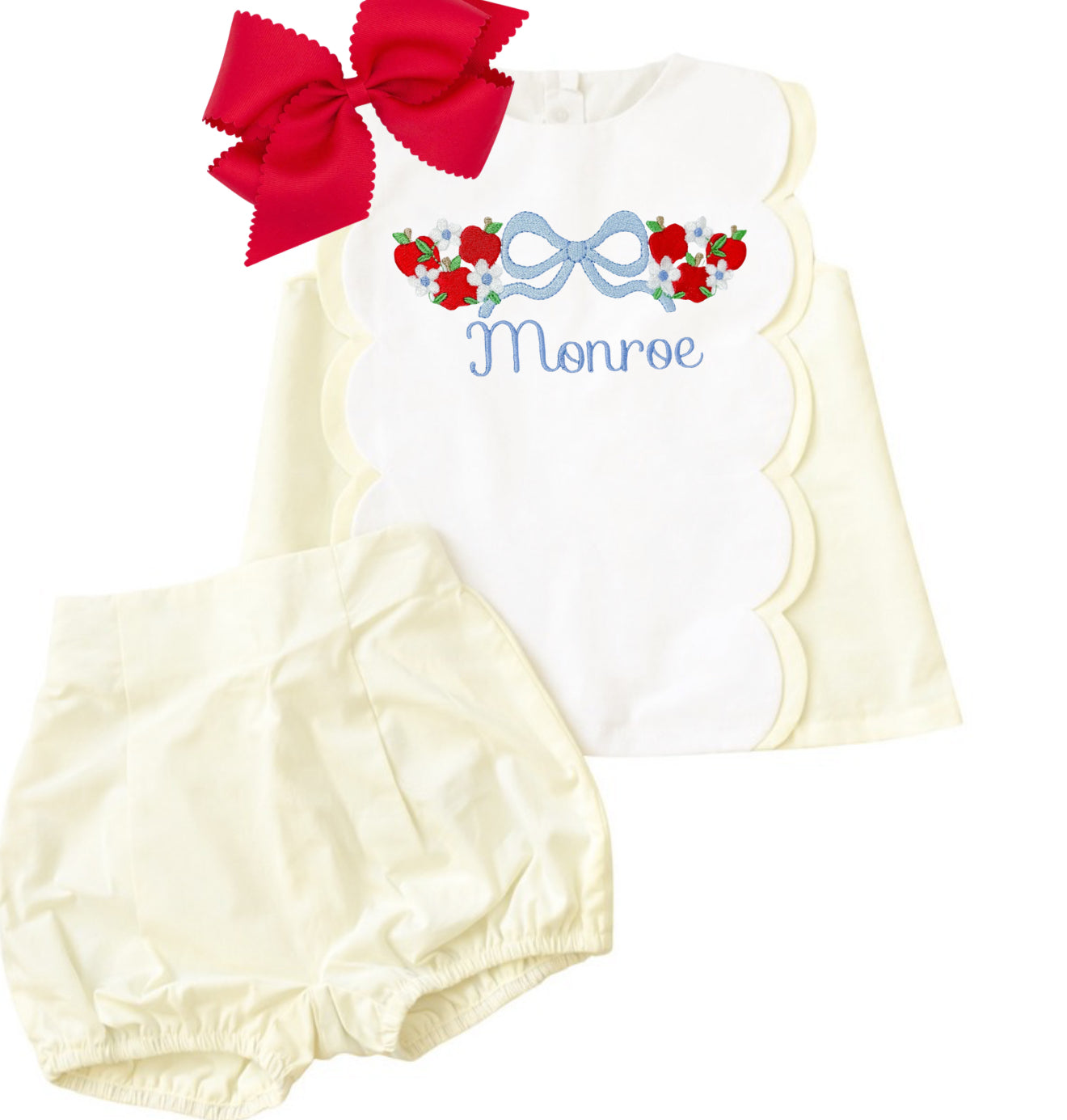 Girls Back to school Diaper Set
