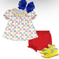 Girls Bow school Diaper Set