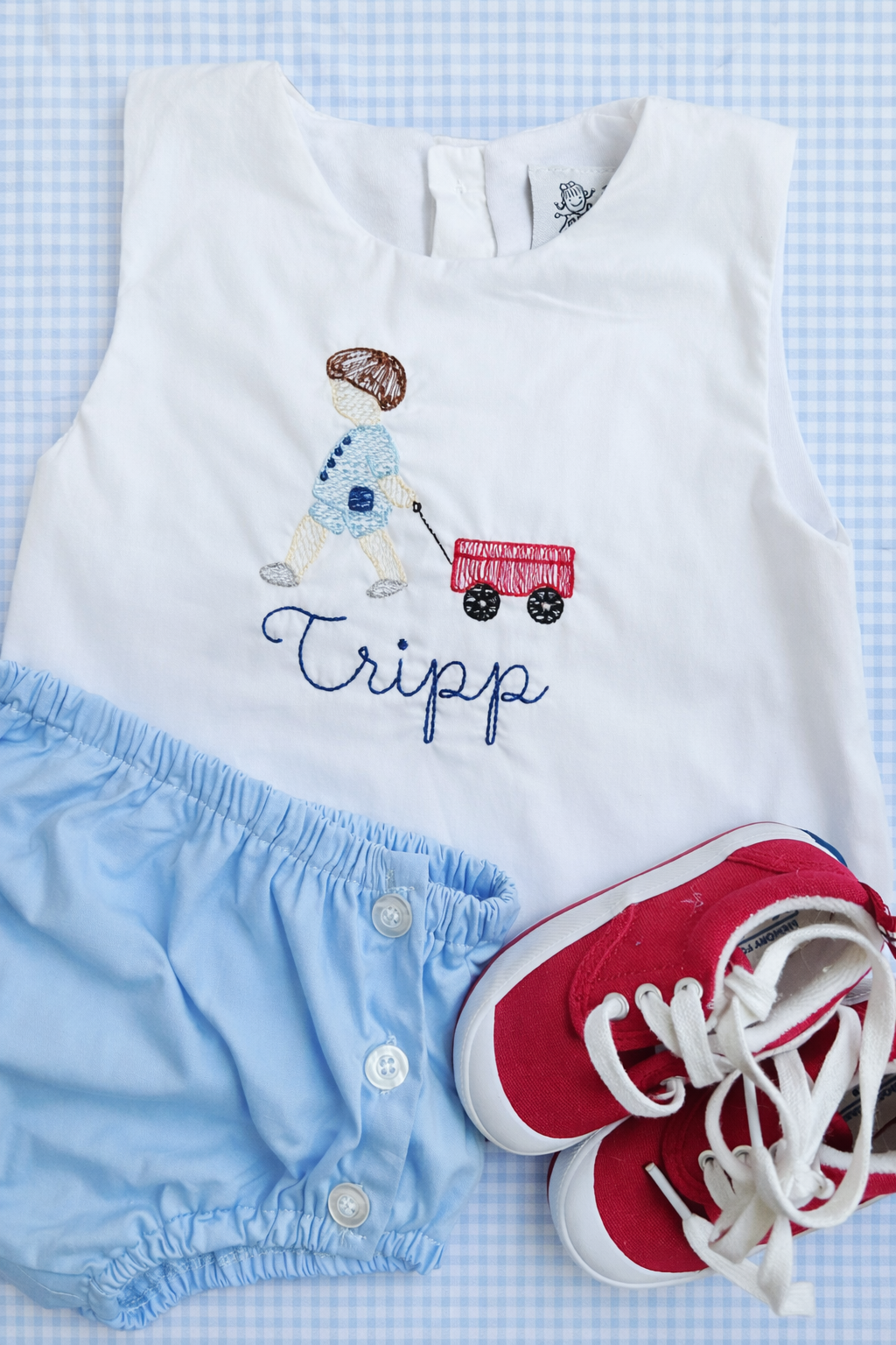 Blue diaper set