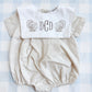 Boys tan gingham bubble