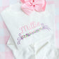 White scallop sweater set