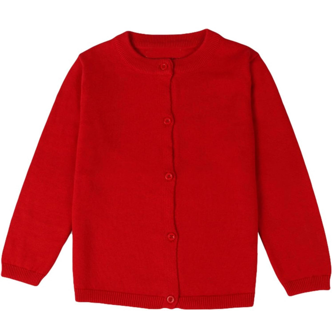 Red cardigan