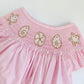 Pink smocked shell dress