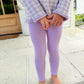 Light purple knit cotton leggings
