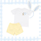 Boys cotton shirt and yellow shorts set