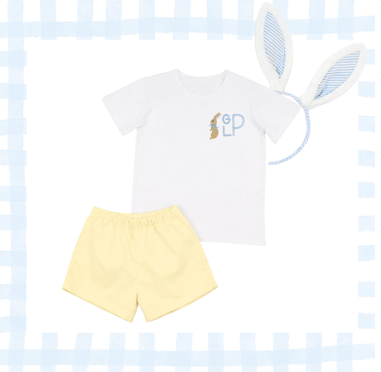 Boys cotton shirt and yellow shorts set