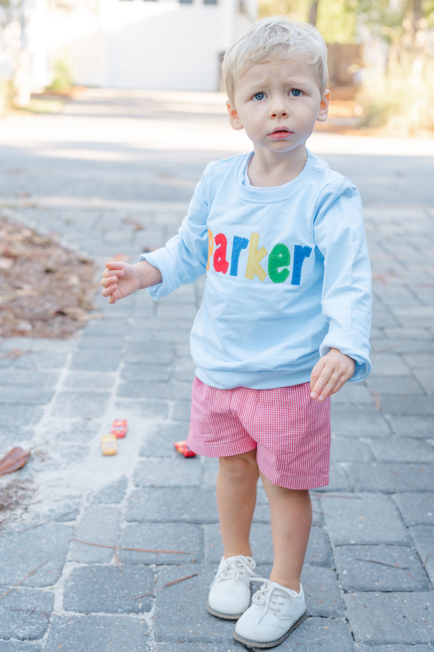 Boys name appliqué sweater