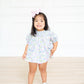 Flower smock diaper set
