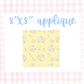 Spring floral appliqué square