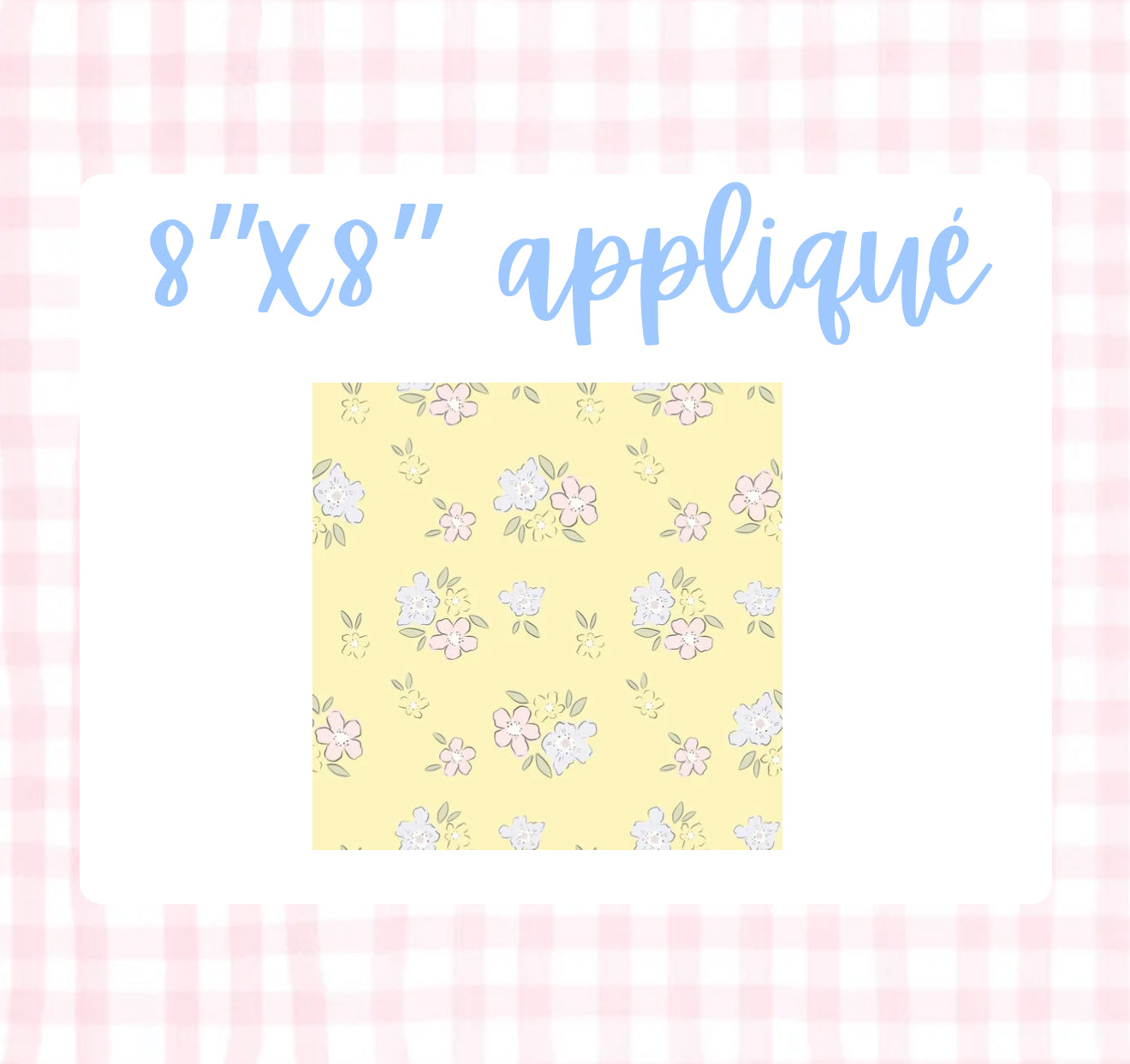 Spring floral appliqué square