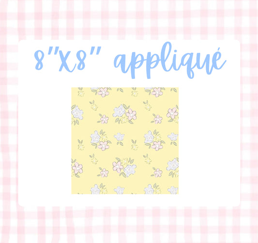 Spring floral appliqué square