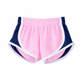 Pink seersucker and navy shorts